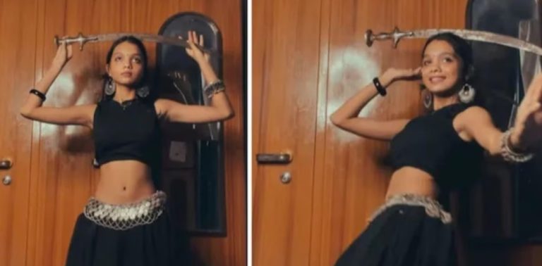 Read more about the article ..’, सिर पर तलवार लटकाकर महिला ने किया शानदार बेली डांस