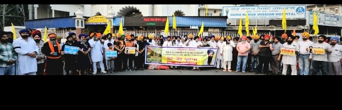 Read more about the article ਖਾਲਸਈ ਨਿਸ਼ਾਨ ਸਾਹਿਬ ਲੈ ਕੇ ਸੰਗਤਾਂ ਵੱਲੋਂ ਕੀਤੀ ਗਈ ਸ਼ਮੂਲੀਅਤ