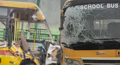 Read more about the article ਧੁੰਦ ਦੇ ਚੱਲਦੇ ਮੁਹਾਲੀ ‘ਚ ਦੋ ਸਕੂਲੀ ਬੱਸਾਂ ਆਪਸ ‘ਚ ਟਕਰਾਈਆਂ