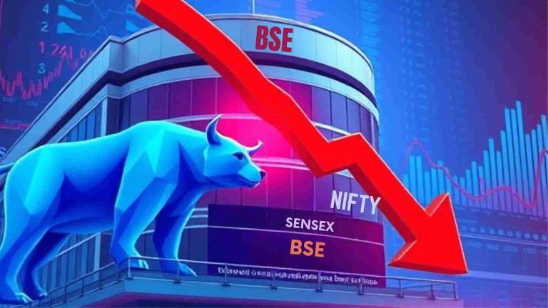 Read more about the article ਸੈਂਸੈਕਸ ਤੇ ਨਿਫਟੀ ‘ਚ ਭਾਰੀ ਗਿਰਾਵਟ