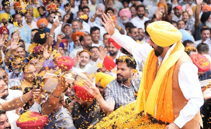 भगवंत सिंह मान का स्वागत करने के लिए माझा भर में लोग सड़कों पर उतरे